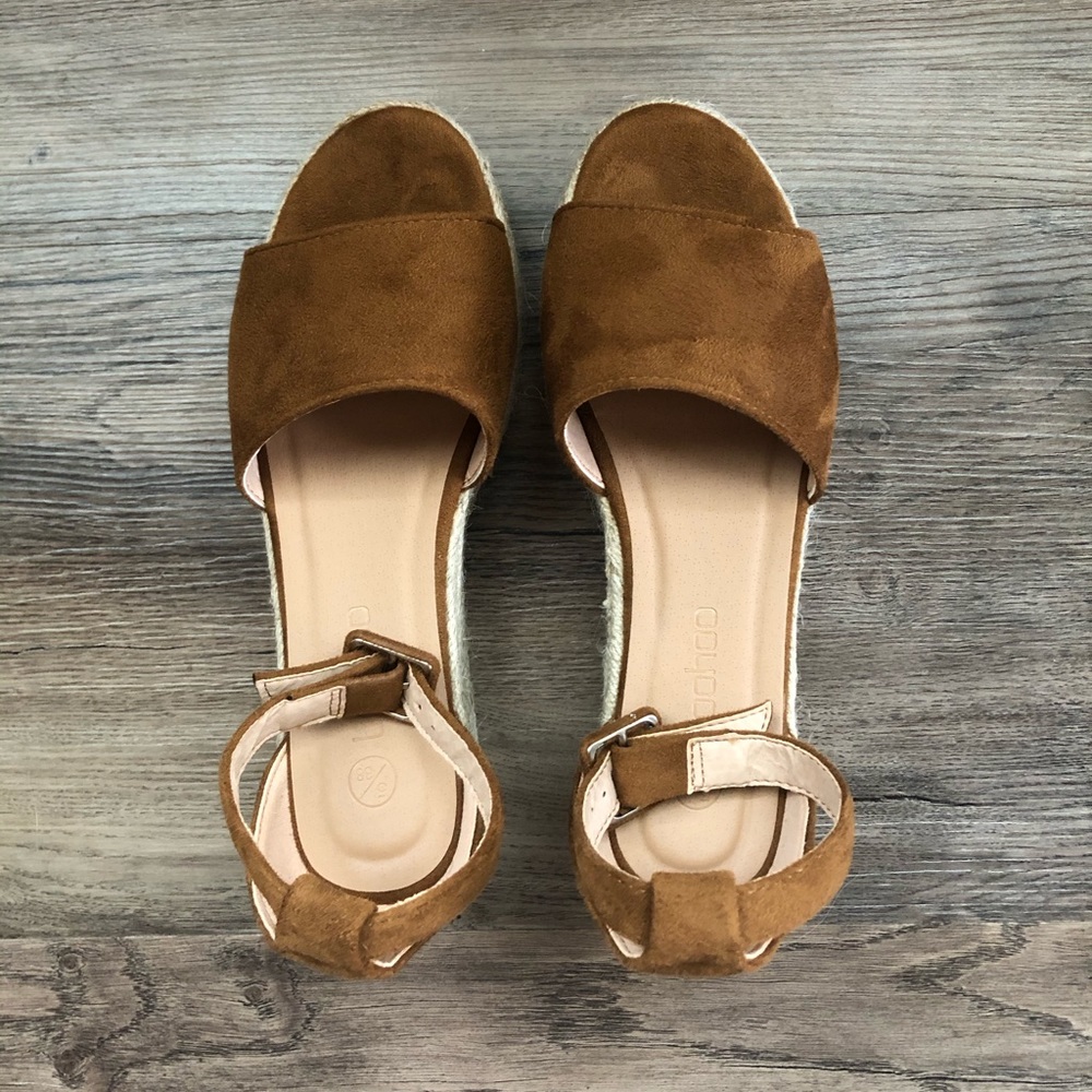 Boohoo Platform Espadrilles Sandals Size 38